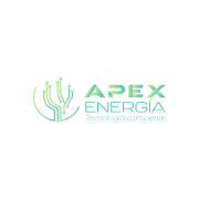 Logotipo de APEX Energía. Aliado Comercial de Punto & Chroma, Branding Haus.