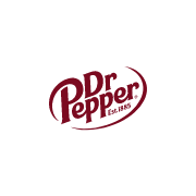 Logotipo de Dr Pepper. Aliado Comercial de Punto & Chroma, Branding Haus.