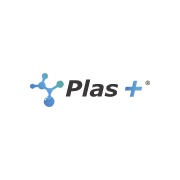 Logotipo de Plas+. Aliado Comercial de Punto & Chroma, Branding Haus.